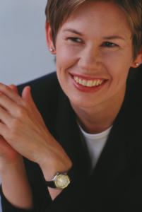 Author Barbara Allan smiles